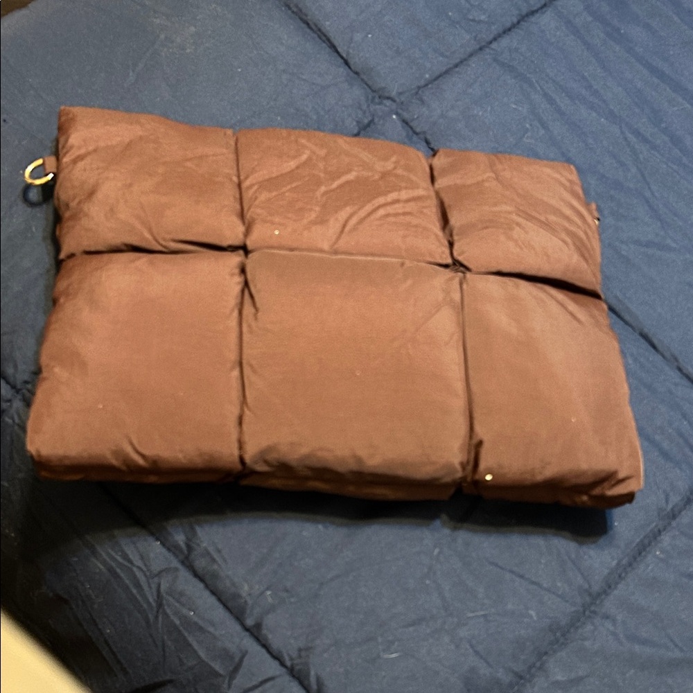 Brown Quilted Pillow